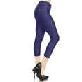 thumbnail image 2 of Women's Casual Super Stretch Comfy Denim with Pocket Jean Capri Jeggings Pants, 2 of 3