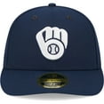 thumbnail image 2 of Men's New Era Navy Milwaukee Brewers Oceanside Low Profile 59FIFTY Fitted Hat, 2 of 6