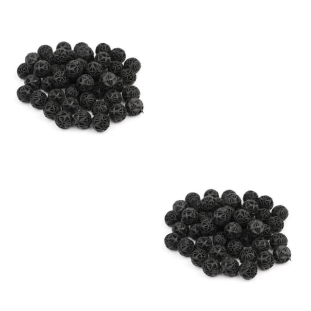 Methold Acuario Pond Reefs Bio Balls 16mm Bote de filtración de bolas con algodón bioquímico Agua transparente Medios reutilizables 100 piezas 2piezas