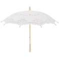 thumbnail image 1 of 80cm Victorian Lace Embroidery Wedding Umbrella Bridal Parasol, white, 1 of 8