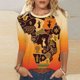 thumbnail image 5 of Otoño 3/4 Manga Tops para las Mujeres 2025 Casual Impreso V-Cuello Botón Arriba Blusa, Suave Poliéster Spandex Vestido Camisa de Verano, 5 of 9