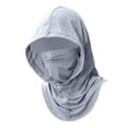 thumbnail image 3 of Pasamontañas, mascarilla, gorro, transpirable, lavable, cómodo, protección solar, capucha gris claro, 3 of 9