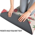 thumbnail image 3 of Strawberry Plants Fruit Light Pink Pattern Hot Yoga Mat Towel Non Slip for Hot Yoga - Quick-Drying Yoga Mat Cover with 4 Corner Pockets with Travel Bag - Hot Yoga Towel Non Slip 70"x26", 3 of 6
