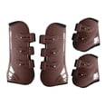thumbnail image 4 of Horse Tendon (Front & Hind), PU Shell Tendon Fetlock Guard for Riding Shock Absorbing Jumping Competition - Front+Rear Brown M, 4 of 7