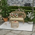 thumbnail image 2 of Jordan Manufacturing 16" x 16" Malala Raven Black Floral Square Outdoor Throw Pillow with Welt (2 Pack), 2 of 9