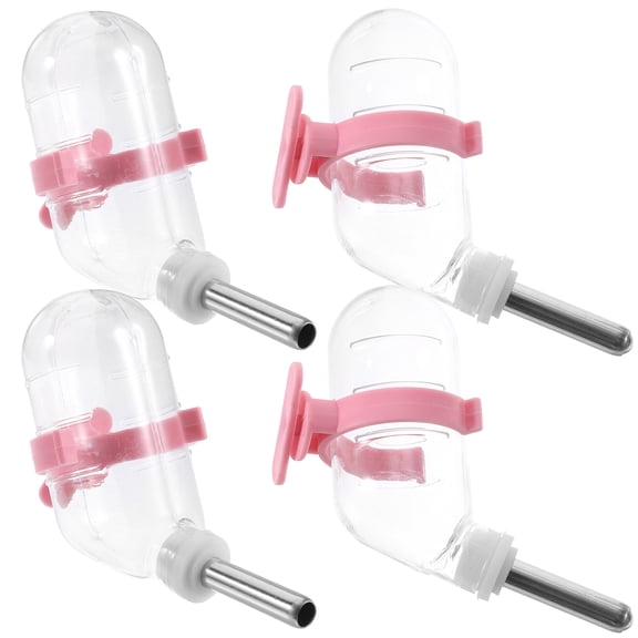 MOKKHNB 4-Pack Stainless Steel Automatic Pet Waterer Hanging Leak- Bowl for Cage