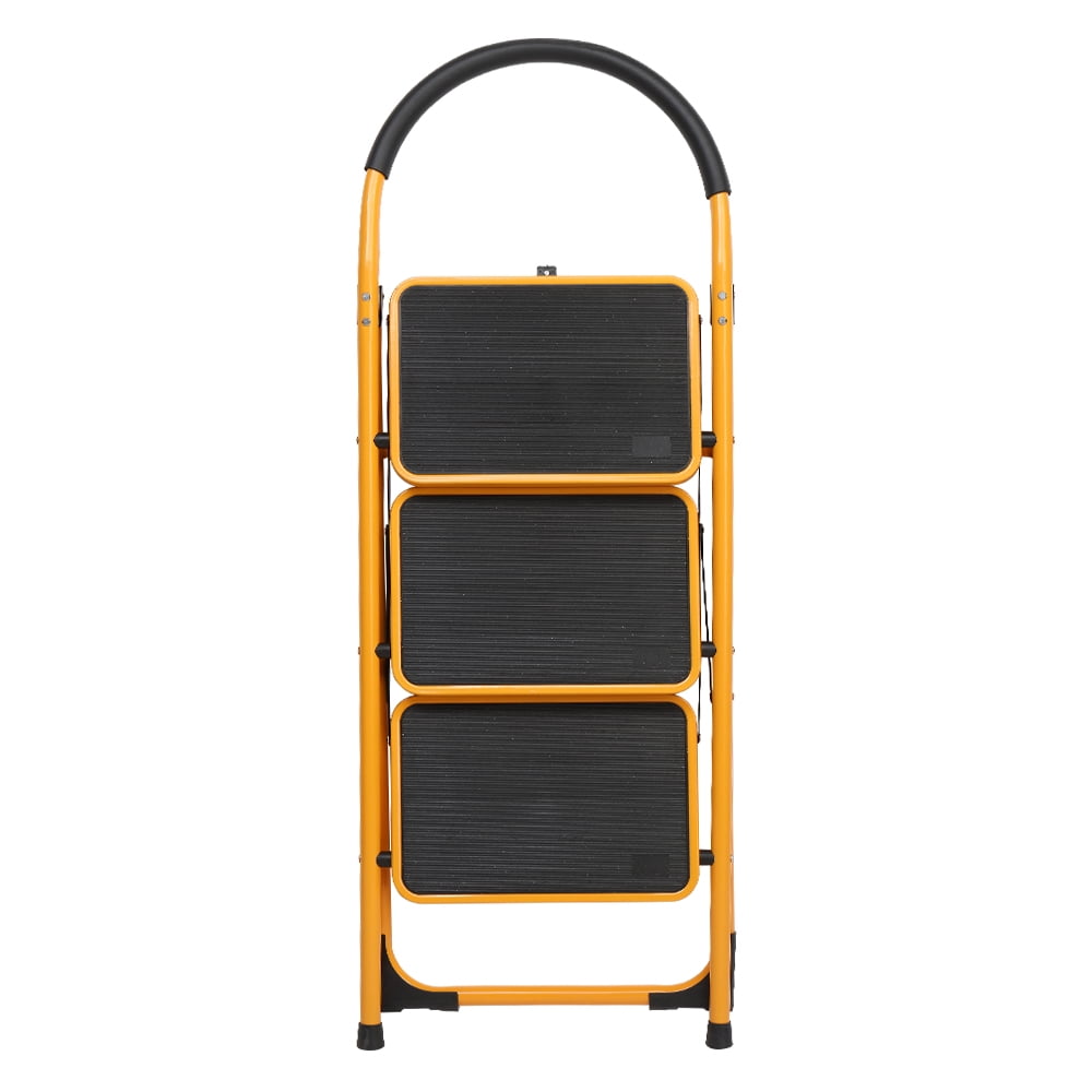 Private Jungle Folding 3 Step Ladder Portable Space Saving Lightweight Ladders with Sturdy Steel and Anti-Slip Wide Pedal, Multi-Use for Household, Market, Office (330 Lb) Private Jungle Folding 3 Step Ladder Portable Space Saving Lightweight Ladders with Sturdy Steel and Anti-Slip Wide Pedal, Multi-Use for Household, Market, Office (330 Lb)
