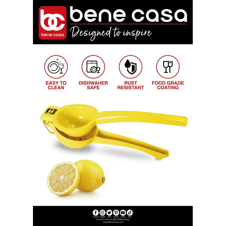 檸檬 Bene Casa Yellow Aluminum Lemon Squeezer Easy Squeeze No Pulp