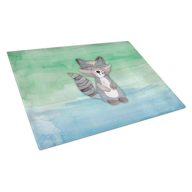 Carolines Treasures BB7438LCB Raccoon Watercolor Glass Cutting Board - Large