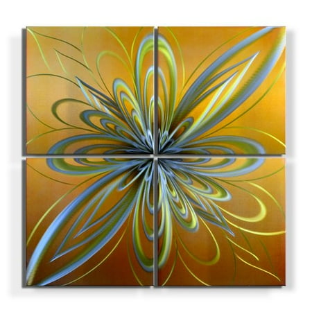Metal Artscape Infusion 4 Piece Handmade Graphic Art Plaque Set