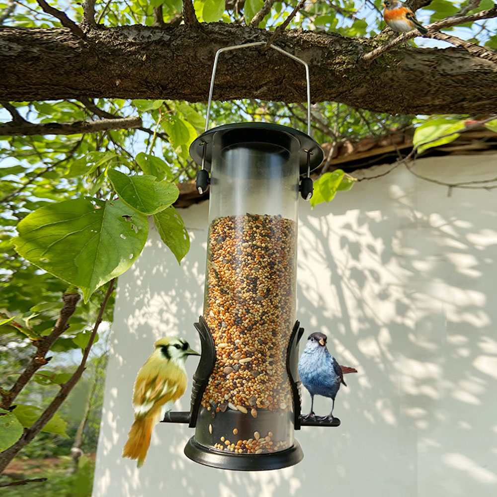 ODOMY 2-Pc Bird Feeders Hanging Wild Garden Bird Seed Feeder Hanging Feeders for Small Birds Garden Outdoors Feeding - image 3 of 10