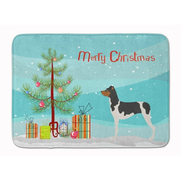 Brazilian Terrier Christmas Machine Washable Memory Foam Mat