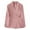 Pink, variant on Hot6sl Casual Blazer for Women Womens Solid Color Casual Long Sleeve Lapel Button Blazer Jacket