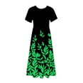 thumbnail image 2 of Baikeli Liquidation Robes pour Femmes Robes Maxi pour Femmes 2024 Invité de Mariage Robe d'Été Décontractée Imprimé Fleuri Robe Col Rond Tenues Ligne A avec Poches Robes pour Femmes 2024, 2 of 4