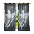 thumbnail image 6 of Yayeee Window Curtains Light Filtering 63"x42" Grommet Panel Pair Home Living Room Decor, Astronaut with Beer, 6 of 7
