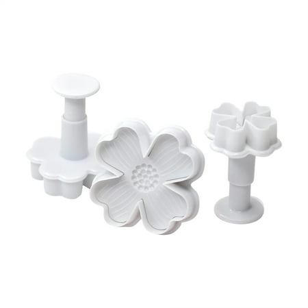 

Fsqjgq Baking Supplies Candy Molds Chocolate Cake Baking Tool Cookie Three-Piece Fondant Home Diy Mini Aluminum Cake Pans Kitchen Essentials for New Home Abs White