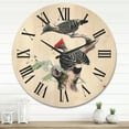 thumbnail image 2 of Designart 'Ancient Birds In The Wild VI' Traditional Wood Wall Clock, 2 of 5