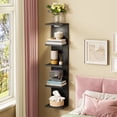 thumbnail image 4 of Fairy 5-Tier Black Wall Shelf with LED Light, Modern Floating Display Rack for Bedroom, Living Room and Bathroom Decor, 4 of 6