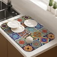 thumbnail image 3 of Dish Drying Mat Drainer Pads - Extra Large Microfiber Drying Mats for Dishes Kitchen Counter Super Absorbent Pads for Draining Racks (Brown,18"x24" ), 3 of 6