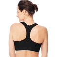 thumbnail image 2 of Hanes Womens Sport Racerback Compression Sports Bra, S, Amaranth Heather, 2 of 3