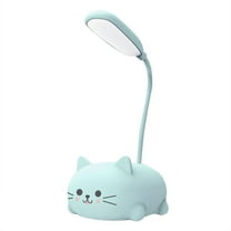 HomeDM Kids Lamp, LED Desk Lamp for Kids, Cute Cat Lamp Kawaii Desk Accessories, Flexible Gooseneck Eye-Care Cartoons Small Desk Lamp Girls Gifts
