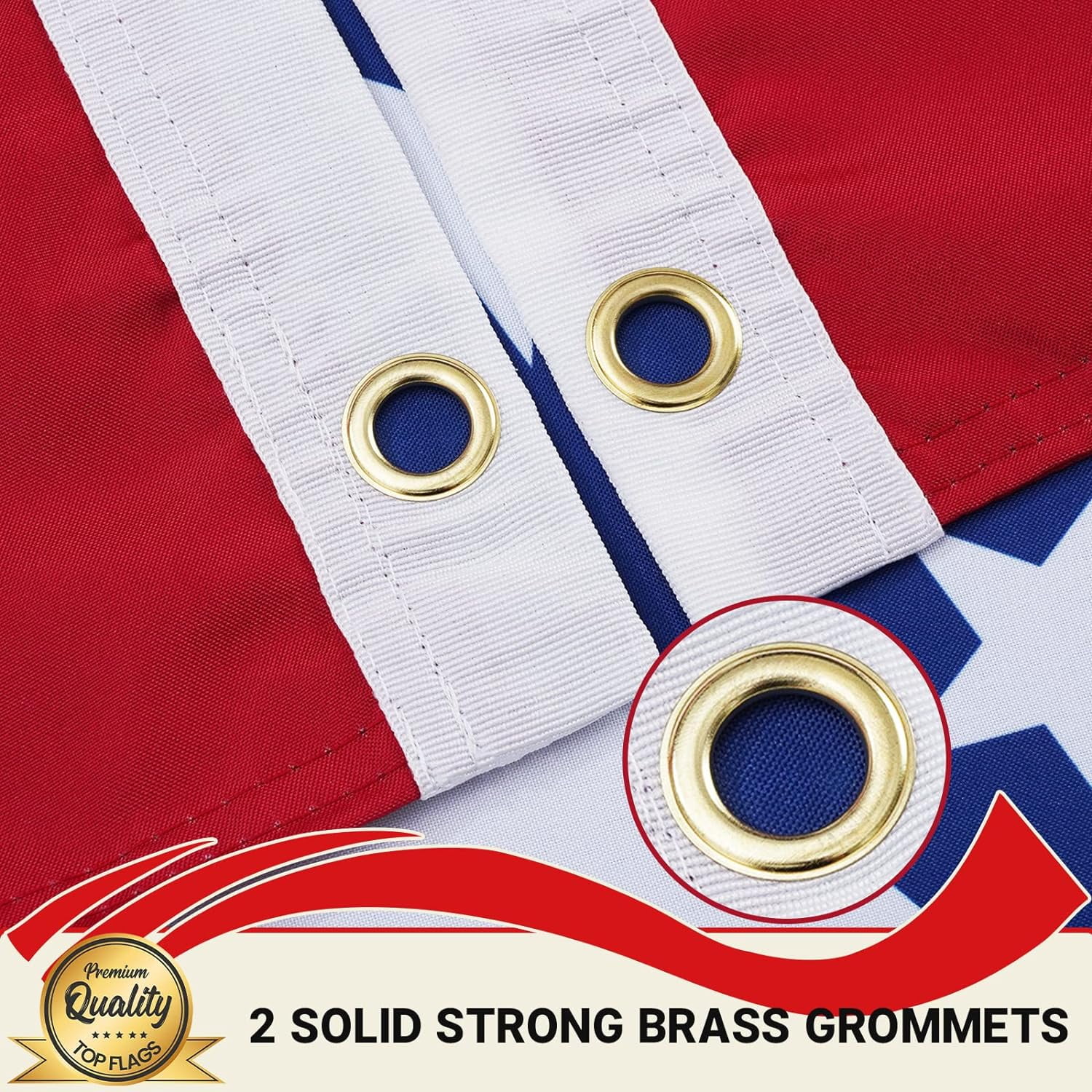 TOPFLAGS Alabama Flag Double Sided 3x5 AL State Outdoor Flag Sewn Stripes 3 ply Heavy Duty for Outdoor, Vivid Color Fade-resistant