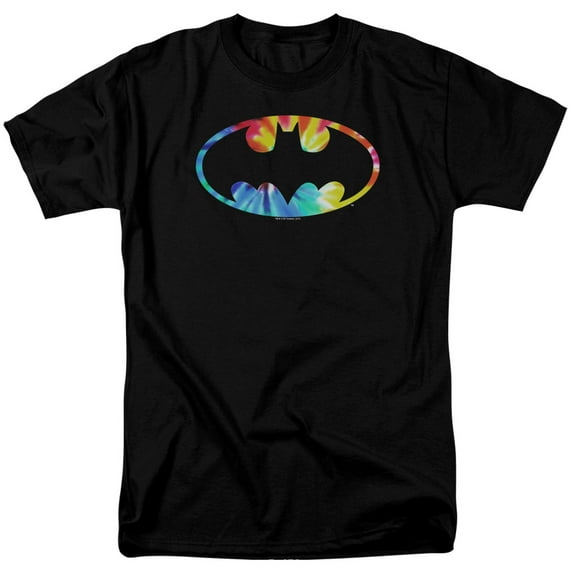 Batman Tie Dye Batman Logo S/S Adult 18/1 T-Shirt Black