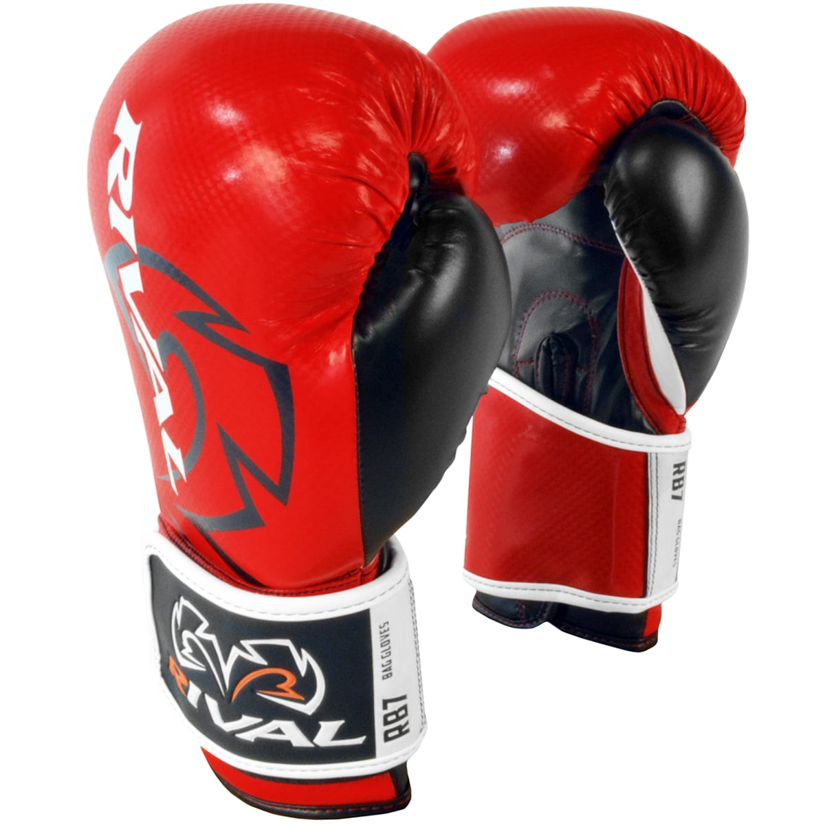 Hook and Loop Bag Gloves Blue//Red//White Rival Boxing RB7 Fitness