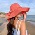 thumbnail image 4 of Shihyeh Women Wide Brim Summer Sun Hat Wired Edge Beach Bucket Fishing Hats Reversible Foldable Travel UV Protection, 4 of 6
