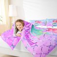 thumbnail image 5 of Manfei Teens Mermaid Princess Bedding Comforter Set, Dreamy Fairy Tale Twin Comforter Sets, Marine Glitter Fish Scale Reversible Bedding Set, Microfiber Bedroom Decor, 2-Piece, 5 of 9