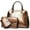 Brown, variant on YOUI-GIFTS Women's Shiny Patent PU Leather Top Handle Bag Tote Cross boday Bag Satchel