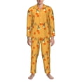 thumbnail image 3 of Disketp Honeycomb for Pajamas Set Long Sleeve Sleepwear Mens Button Down Nightwear Pj Sets-Medium, 3 of 7