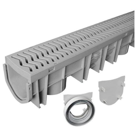 S1E-PLCD Trench & Driveway Channel Drain with Grate
