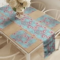 thumbnail image 2 of Ambesonne Vintage Table Runner & Placemats, Oriental Spring Flowers, Placemat 4 pcs + Runner 16"x90", Pink Pale Blue, 2 of 2