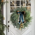 thumbnail image 2 of 18-Inch Christmas Wreath with Bells and Ribbons - Rustic Pinecone Door Hanging Decoration for Holiday Party, Christmas Decorations 18 Inch With Bells And Ribbons, 2 of 6