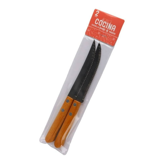 Cuchillo Prichos Para Cocina o Asador Mango de Madera Kit 2 Piezas