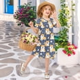 thumbnail image 6 of Corgi Girls Short Sleeve Dress A Line Sun Protection Breathable Comfort Sundress 4T, 6 of 8