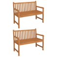 thumbnail image 2 of vidaXL 5 Piece Garden Dining Set Solid Wood Teak, 2 of 5
