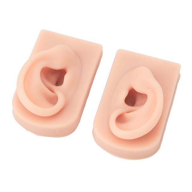 Soft Silicone Ear Model, 1 Pair Practice Ear Model Stretchy For Doctor For School Light Skin Color,Medium Skin Color,Dark Skin Color