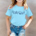 thumbnail image 2 of Suilloe Toddler Girls Tee Tops Shell Starfish Printing Crewneck Short Sleeve Top Casual Wear Trendy Loose Kids Girls Summer Tee Tops,6 -7 Years, 2 of 5