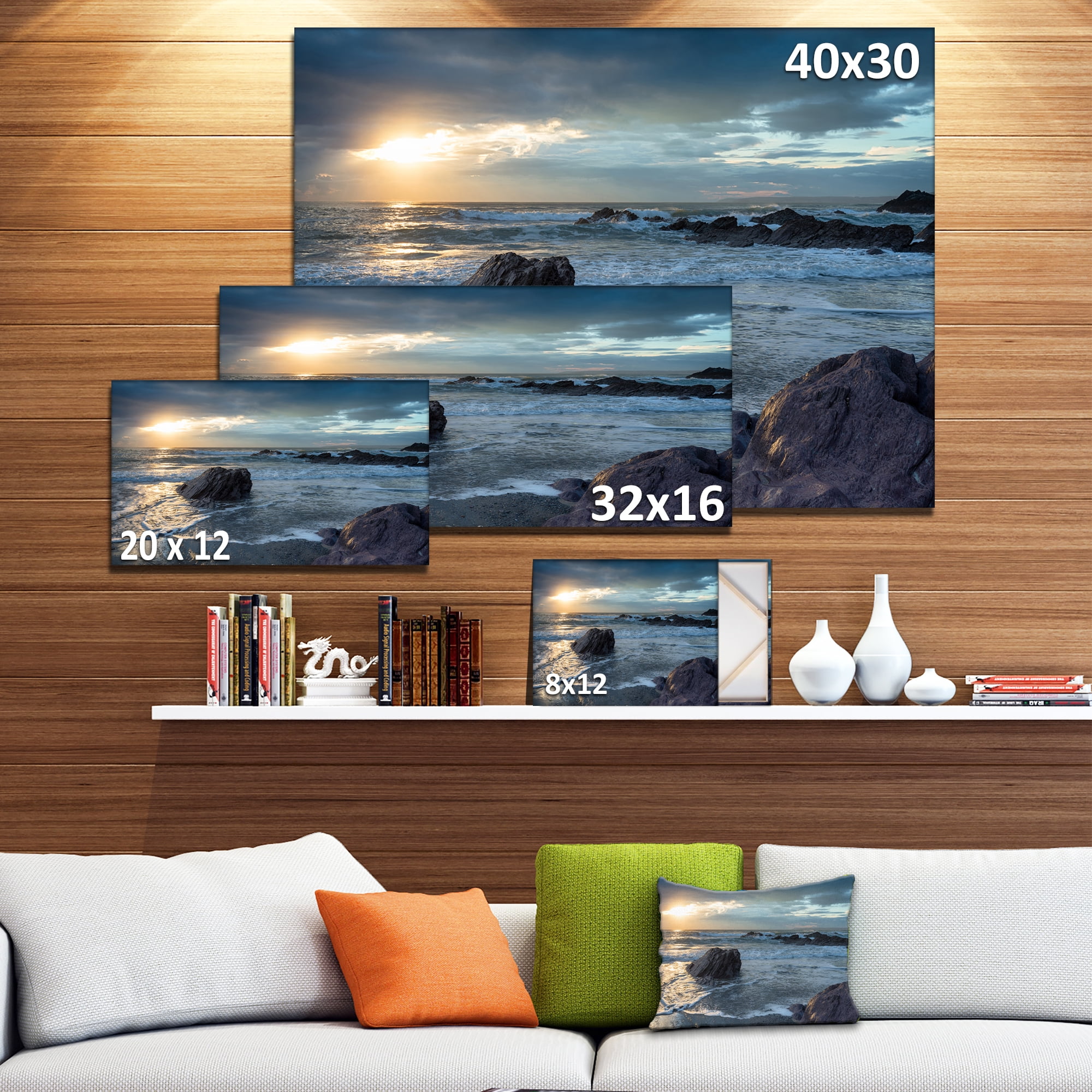 Sharrow Beach In Cornwall Seashore Canvas Art Print Walmart Canada