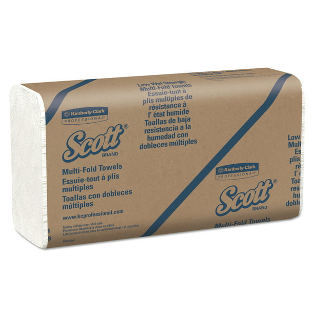 Scott Essential Multifold Paper Towels (01860), Absorbency Pockets, Low ...