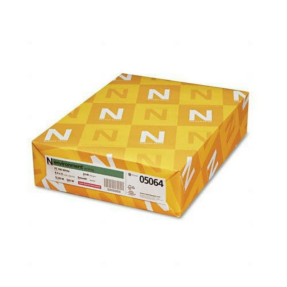 Neenah Paper : Environment Premium Writing Paper, White, 24#, 8-1/2 x 11, 500 Sheets per Ream -:- Sold as 2 Packs of - 500 - / - Total of 1000 Each