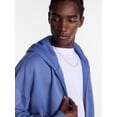 thumbnail image 5 of No Boundaries Boxy Oversized Fit Fleece Zip Hoodie Sweatshirt with Long Sleeves, Men's XS-4XLT, 5 of 6