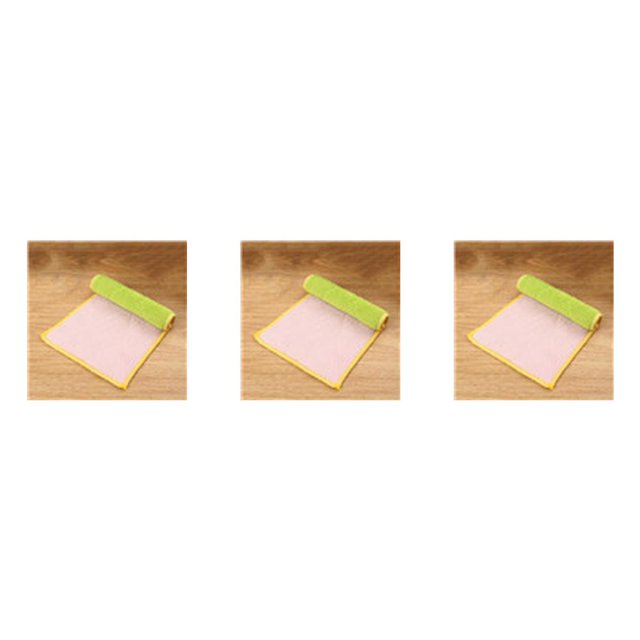 Wosthever , 1 ud./2 uds., paño de cocina de microfibra absorbente de doble capa, paño antiadherente para limpiar el hogar con aceite, verde+azul 3Conjunto
