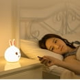 thumbnail image 4 of LED Night Lights ,Bunny Silicone Cute Night Light with Touch - Portable and Color Changing Bright Night Lamp, 4 of 5