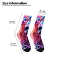 thumbnail image 2 of Rocae Neon Skull With Milkshake for Girls Boys Crew Socks,Children's Socks, Kids Socks, Toddler Socks: Daily Wear with Kids School Uniform, 2 of 5