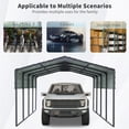 thumbnail image 4 of Newboti 12x20 FT Metal Carport,Heavy Duty Canopy Galvanized Steel Outdoor Garage for Snow,Waterproof Car Shelter 477473106510427, 4 of 8