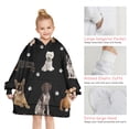 thumbnail image 6 of Dog Breeds Blanket Hoodies for Kids 6-13YR Oversize Wearable Blanket Hoodies for Boys Girls Teens, 6 of 7
