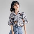 thumbnail image 2 of One Piece Camisa casual de impresión de dibujos animados para las mujeres todo-partido blusa Tops en verano Gao Jiahui unisex, 2 of 2
